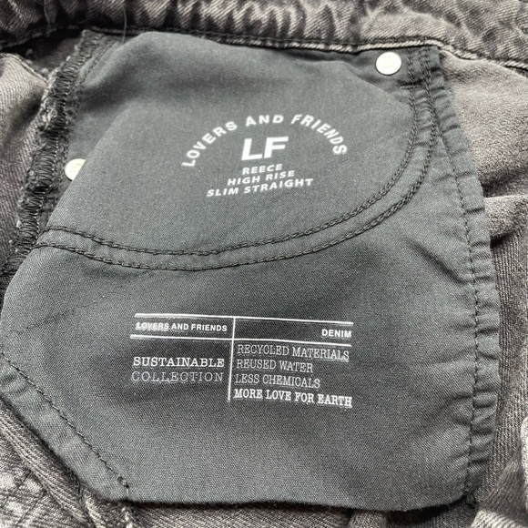 Lovers And Friends‎ Reece High Rise Slim Straight Black - Picture 10 of 11